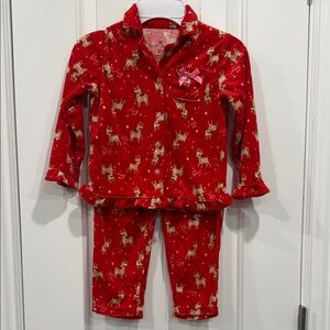 Betsey Johnson Red Reindeer Kids Pajama Set